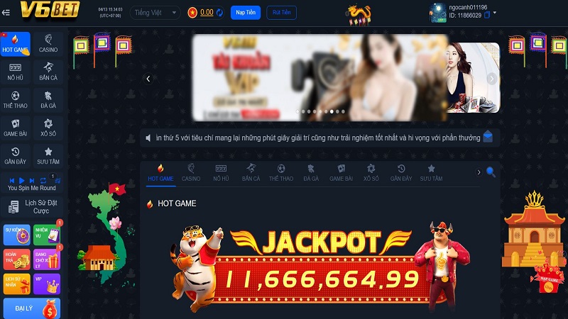 V6Bet app trải nghiệm cá cược tuyệt vời